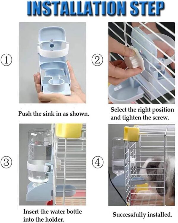 Oncpcare 2Pcs 2Pcs 17oz Water Bottle for Small Animals, Rabbit Water Feeder Water Bowl Bunny Water Dispenser Hanging Automatic Guinea Pig Water Bottle for Cage