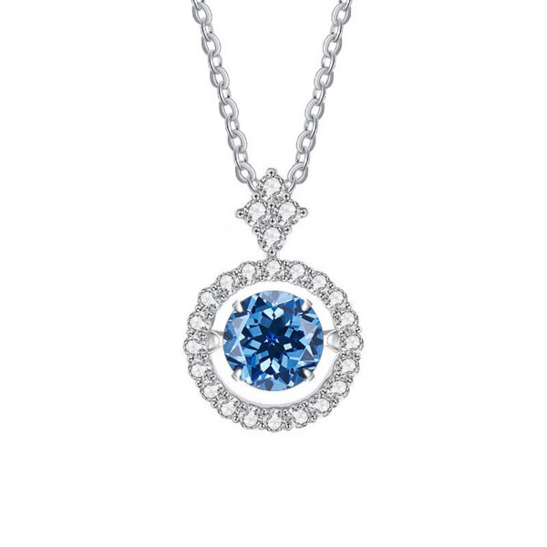 BIJOX STORY 1 CT Moissanite Pendant For Women Simulated Diamond Necklace S Sterling Sier Jewelry Girl Valentine's Day Gift