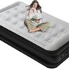 77cd7ce8f30c6d2d Panana Twin Air Mattress with Built in Electric Pump, Height 18.5" Comfort Blow up Inflatable Guest Air Bed Airbed with Flocked Top, Storage Bag for Family, Home, Camping