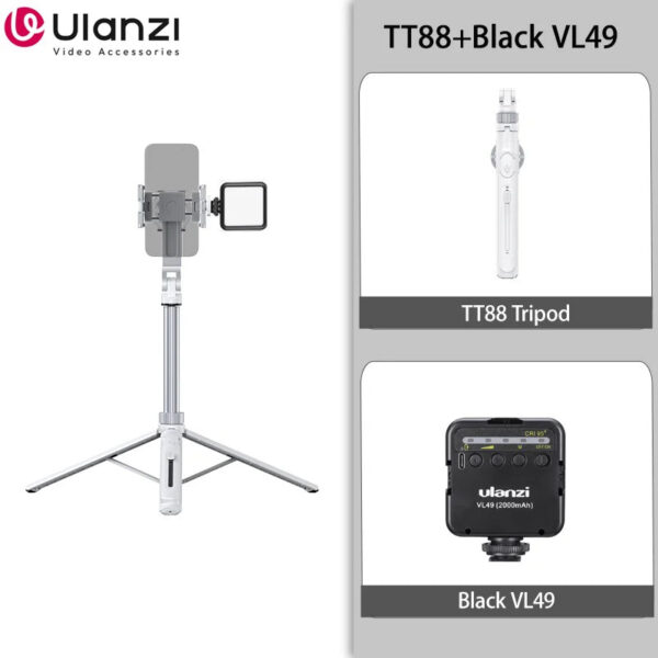 77d004d6580e6094 Ulanzi TT88 1.44M Overhead Selfie Stick Phone Tripod with Magnetic Clamp Wireless Remote Extension Tripod for LiveStreaming Vlog