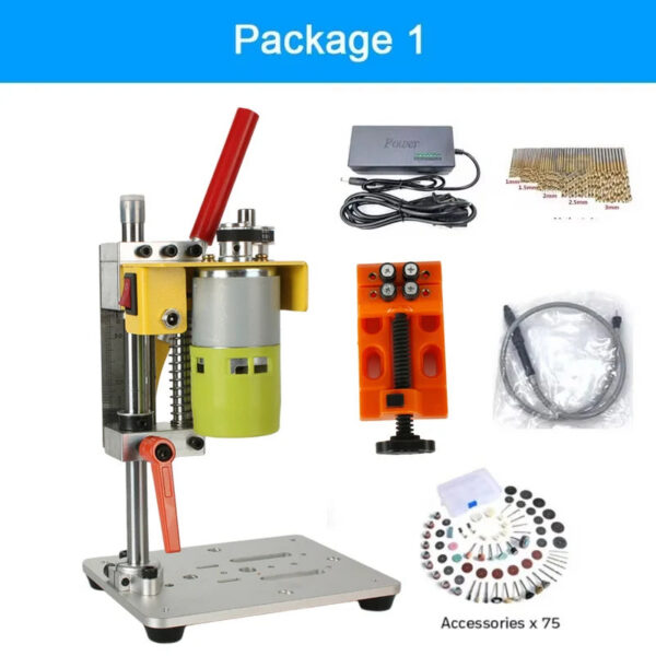 Multifunctional Mini Bench Drill Milling Machine 120W DIY High Precision Drilling Machine Chuck Hole Punching Machine