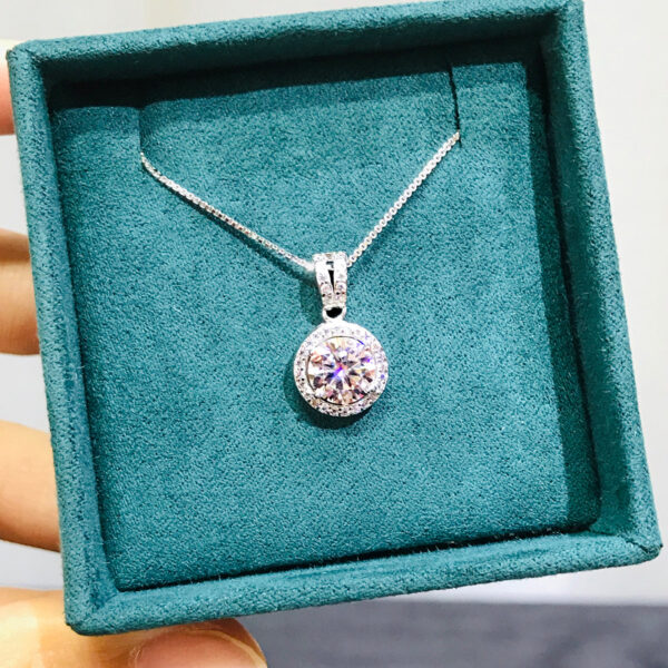 77d941c1ca57ff81 SP-LAM Moissanite Diamond Pendant Necklaces For Women Sterling Sier Chain Trending Iced Bling Wedding Jewelry