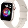 77dc0ecf20c8cd26 TreasureMax Sport Band Compatible with Apple Watch Bands 38mm 40mm 41mm 42mm 44mm 45mm 49mm,Soft Silicone Strap Compatible for Apple Watch Series 9 Ultra 8 7 6 5 4 3 2 1 SE Men Women Grey 38/40/41MM