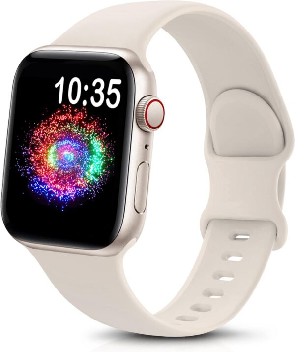 77dc0ecf20c8cd26 TreasureMax Sport Band Compatible with Apple Watch Bands 38mm 40mm 41mm 42mm 44mm 45mm 49mm,Soft Silicone Strap Compatible for Apple Watch Series 9 Ultra 8 7 6 5 4 3 2 1 SE Men Women Grey 38/40/41MM