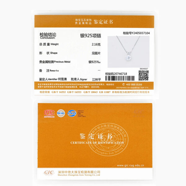 Lnngy 0.5ct-5ct Moissanite Pendant Necklace With Certificate For Women Original Real 925 Silver Chain Solitaire Drop Necklaces