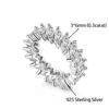 7800cd4b17029350 Marquise Cut Full Moissanite Diamond Rings with Certificate Sterling Sier Wedding Ring Eternity Band for Women Men KUTPF