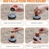 SANTUO 2Pcs Gas Adaptor Portable Gas Refill Adapter Stove Connector for Camping Stove and Camping Gas Butane Canister to Screw Gas Cartridge