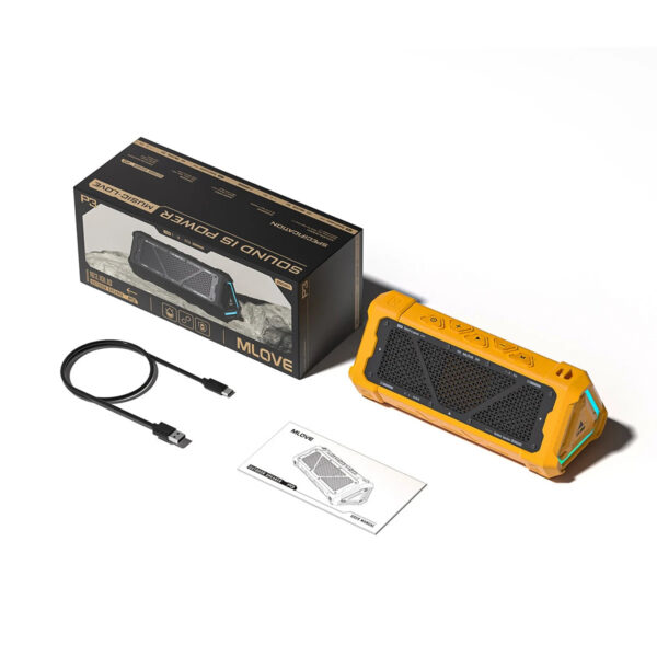 7809052fa8d3d181 MLOVE P3 Outdoor Bluetooth Speaker, 40W Output Power Bluetooth 5.3 Speaker ,Stereo Sound IPX7 Waterproof,Micro SD Card,RGB Light