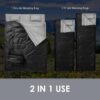 COSTWAY Double Sleeping Bag, Extra Large - 220 x 150 cm - Converts into 2 Singles, Waterproof Sleeping Bag with Free Pillows and Carrying Bag for Camping, Hiking