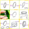 7813e07fa35c6a73 solid 2mm Full Eternity Ring Band Sterling Sier white Round Moissanite Diamond Jewelry gift dating party women