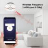 Wi-Fi Alarm, Fire Detector with Large Silence Button Replaceable Battery,Conforms to EN14604 Standard,Sound Flash Alarm 85dB/3m for Home Bedroom and Kitchen, Easy Install