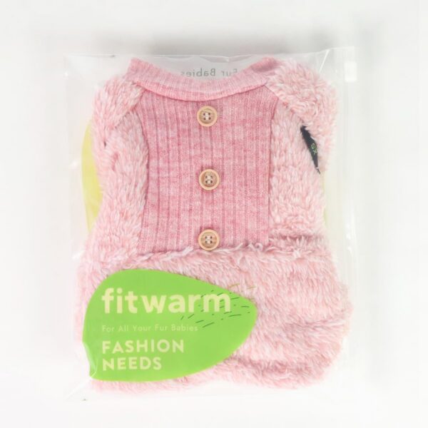 78456d1a7f92c1ba Fuzzy Dog Pajamas, Winter Dog Clothes for Small Dogs Girl, Pet Onesie with Feet, Cat Outfit, Heather Pink, Large