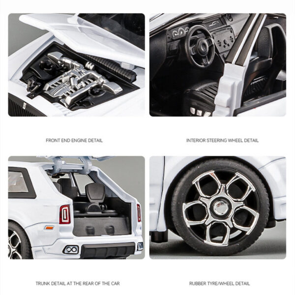 1:32 Rolls Royce SUV Culan Alloy Car Diecasts Metal Model Simulation Sound and Light Collection Childrens Gifts