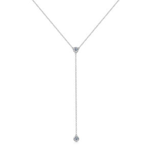 78666282799838ca IOGOU Real Moissanite Diamond Necklace For Women Tassel Pendant Top Quality Sterling Sier Wedding Bridal Sexy Girl Jewelry