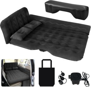 Black SUV Air Mattress - Inflatable, Portable, Foldable Car Bed for Back Seat Sleeping