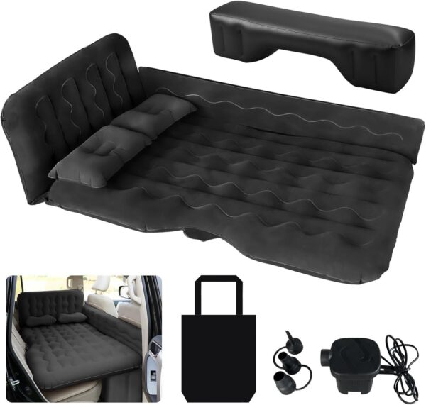 Black SUV Air Mattress - Inflatable, Portable, Foldable Car Bed for Back Seat Sleeping