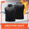 21 Heated Vest Zones Electric Heated Jackets Men Women Sportswear Heated Coat Graphene Heat Coat USB Heating Jacket For Camping