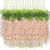 78950fd0d347a527 CEWOR 24pcs Wisteria Hanging Flowers 3.6ft Artificial Vines Fake Garland Silk Flower String for Wedding Party Garden Outdoor Greenery Home Wall Decoration (Purple)