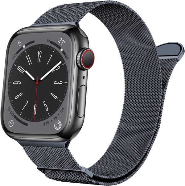Marge Plus for Apple Watch Band Series Ultra 8 7 6 5 4 3 2 1 SE 38mm 40mm 41mm 42mm 44mm 45mm 49mm Women and Men, Stainless Steel Mesh Loop Magnetic Clasp Replacement for iWatch Bands