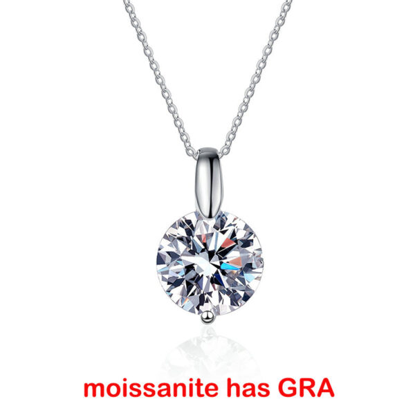 78aa910331a5349d Smyoue 1-3CT 9MM Real Moissanite Necklace Sterling Sier Round Brilliant Cut Lab Created Diamond Pendant for Men Women Box