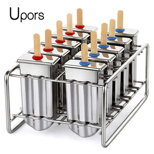 78ac1571da3d0b44 Stainless Steel Popsicle Mold Rack Ice Lolly Mold Frozen Lolly Popsicle Maker Homemade Ice Cream Mold with Popsicle Holder