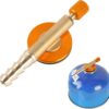 Camping Gas Refill Adapter, Switching Valve Camping Nozzle Bottle Convert Regulator Brass Gas Bottle Adaptor Adaptor Gas, Canister Refill Convertor for Outdoor Camping Gas Canister Accessories