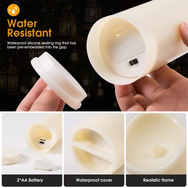 78b5b29792220870 1k LED Flameless Candle Lights Simulated Flame Flickering Tea Light With Remote Control For Home Decoration Battery Operated