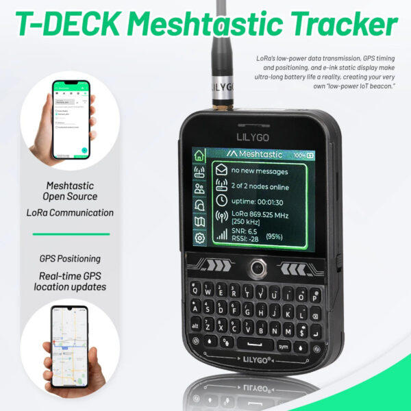 78bca25f9c412c04 LILYGO T-Deck Plus Lora Mesh Radio with ESP32-S3 GPS LoRaWAN for Meshtastic Pocket Tracker Node with External Antenna