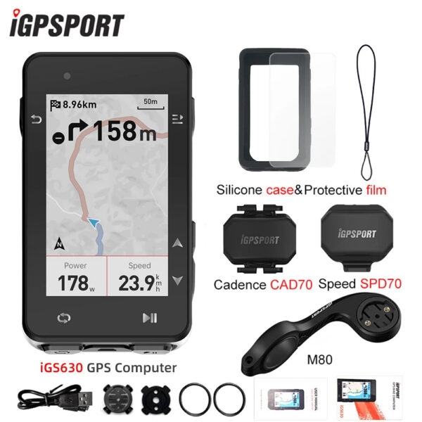 78d15ba25b3ebc6b iGPSPORT igs630 Computer ANT+ Wireless Bike Speedometer Bluetooth GPS route navigation notification Odometer