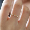 78d32a079b8fb450 Sterling Sier Plating 14k Gold Fashion Simple Pavé Diamond Ring Women Exquisite Sweet Wedding Jewelry Accessories