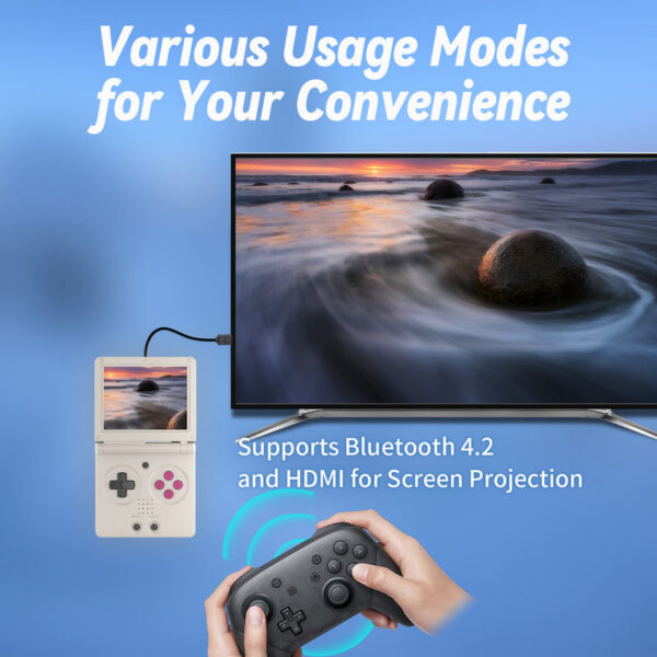 78e51e06862d01c5 ANBERNIC RG35XXSP Retro Flip Handheld Console 3.5" IPS Screen ux H700 Video Game Player Support Streaming WIFI Bluetooth