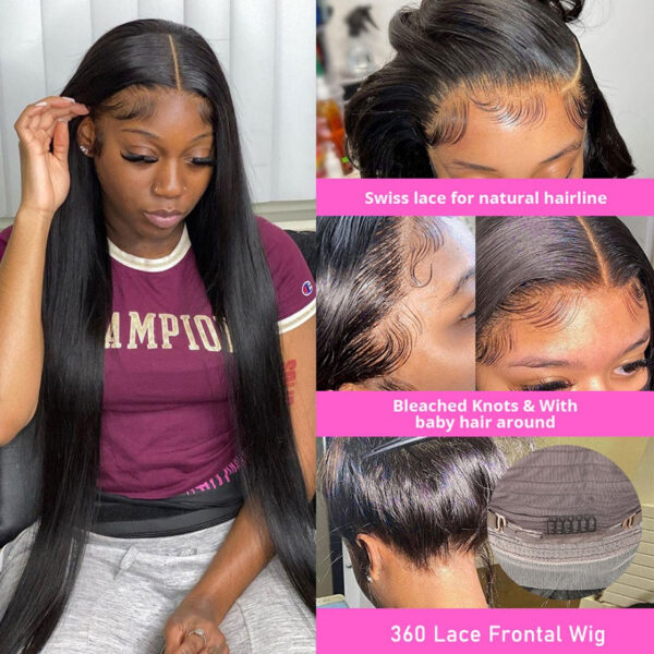 13x6 Bone Straight Human Frontal 5x5 Glueless Wigs For Women Pre Plucked With Baby Hair 13x4 Lace Front Wig