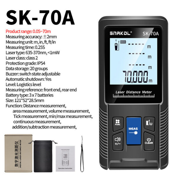 distance meter 40M 60M 80M 100M 120M rangefinder trena laser tape range finder build measure device ruler test tool