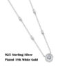 GRA Certified 0.3-3ct Moissanite for Women Sterling Sier Chain D Color VVS1 Round Cut Diamond Pendant Necklace