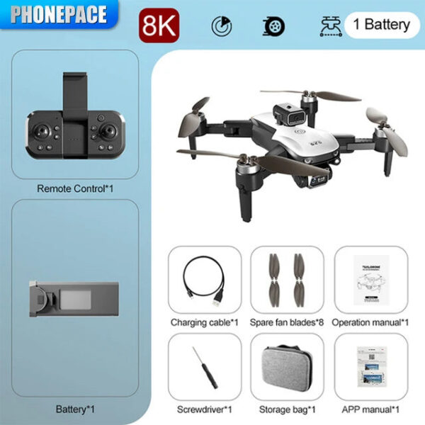 S2S 8K Drone 5G GPS Fly Toy HD Aerial Photography Dual-Camera Omnidirectional Obstacle Brushless Avoidance Quadrotor