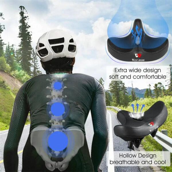 79172896035cfb5a WEST BIKING Ergonomic Soft Bicycle Saddle Widen Thicken Cushion Pad MTB Road Bike Saddle Comfortable Breathable Cycling Seat
