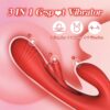 7922c08f14da9ffd Dildo Rabbit Toys-LOVENOTE G Spot Vibrator Massager for Women Clitoral Nipple Stimulation, 3 in 1 with 14 Vibration & 7 Tongue Licking Flapping, Adult Sex Toys (Red)