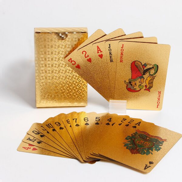 79447d76740b0a52 Foil Playing Card Tuhao Gold Waterproof PET/PVC Plastic Texas Checker