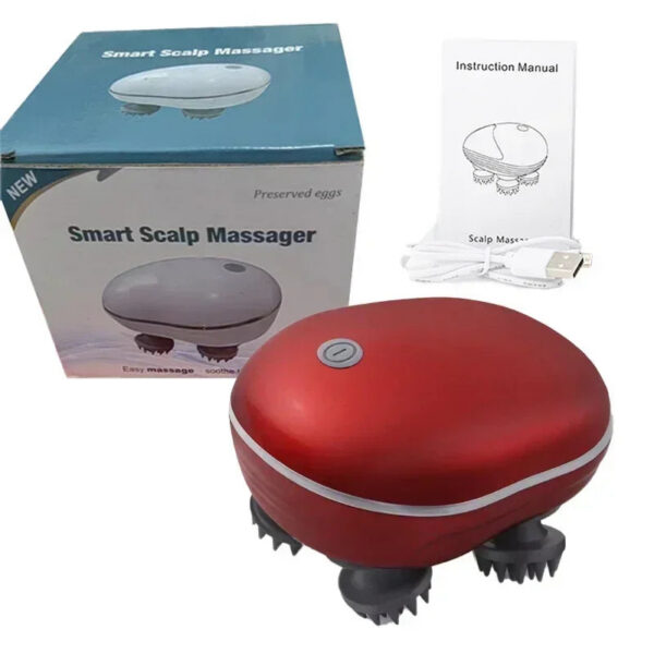 794a18fa9eca5e1f Electric Scalp Head Massager Red Light Therapy Antistress Relax Body Massage Remove Muscle Tension Tiredness Massageador Tool