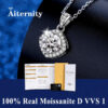 794f416db0d27cc8 S925 Sterling Silver High Jewellery 100% Moissanite Pendant Necklace D Colour with GRA Certificate for Ladies' Wedding, Party
