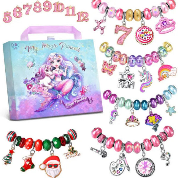 7958d6bd299eb401 Mermaid Jewelry Product Making DIY Art Craft Set Toy Age 5 6 7 8 9 10 11 12 Year Old Girl Child Creative Birthday Gift