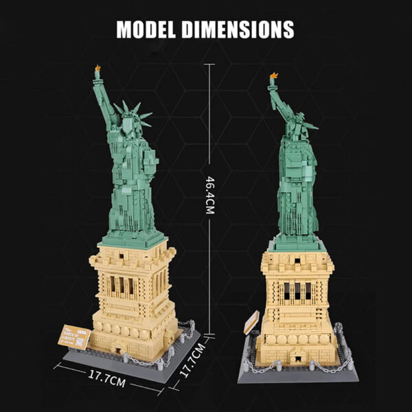 795f1b75203608d9 WG5227 1577Pcs Bricks 1/ 1 World Architecture Liberty Statue Model Building Blocks/Plastic Toys For Kids Adult boys Gift