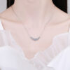 79711c442e559d57 Full Moissanite Diamond Necklace for Women Sterling Sliver with Plated White Gold Neck Pendent Wedding Fine Jewely