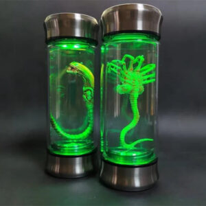 797cbc878a016c81 Alien Glow Jar Xenomorph Specimen Facehugger Embryo Glass Jar Movie Prop Replica Home Decor Desktop Crafts Sculpture Decoration