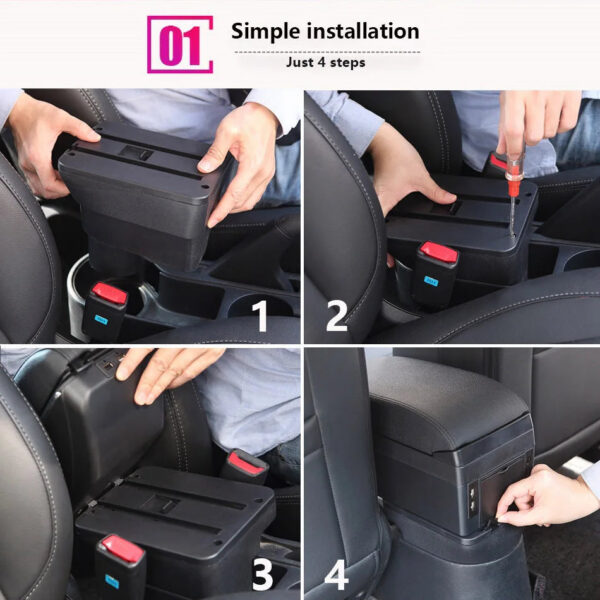 797d9db1d9fa0860 For Volkswagen UP Armrest Box For Skoda Citigo VW UP Seat Mii Car Armrest Console Storage Box Cup Holder Car Accessories