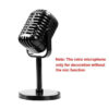 797e90bff199c559 Simulation Props Mic Plastic Retro Dynamic Vocal Microphone Vintage Style Universal Stand Ornament For Live Performance Karaoke