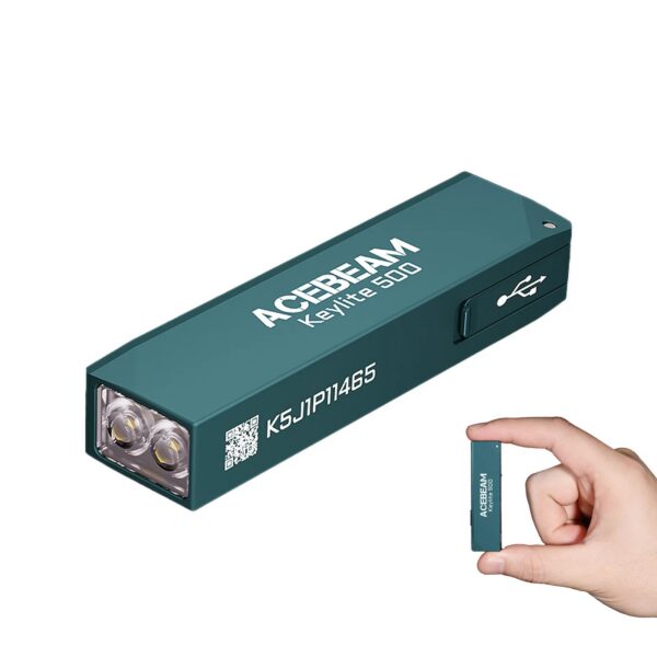 79831116dd59b202 ACEBEAM Keychain Flashlight Keylite 500 EDC Rechargeable Flashlights With Self Defense Strobe Mode Dual LED Light Camping Work