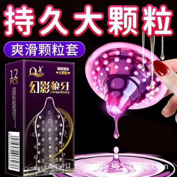 799f0d9aa4761209 12pcs Men's Condoms With 9D Super Dotted Spikes Sex Toys For Men G Spot Vaginal Stimulation Penis Sleeve Adult Supplies Sex Shop
