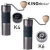 79a18bf7e7919ab8 Kingrinder K4 /K6 manual coffee grinder portable mill 420stainless 48mm stainless steel Titanium plating burr