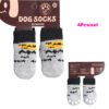 4Pcs/set Autumn Winter Pet Dog Socks Anti-Slip Knitted Small Dogs Shoes Thick Warm Paw Protector Cute Puppy Cat Indoor Wear Boot